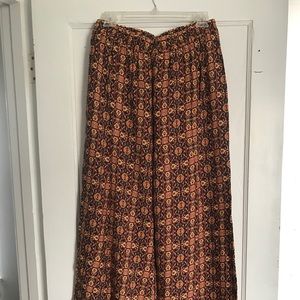 Earthbound Wide Leg Patterned Pants